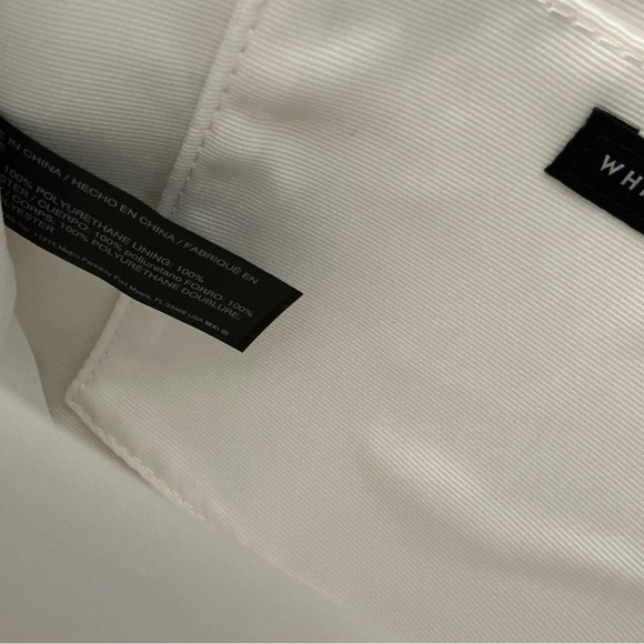 White House black market hydrangea white studded pouch clutch wristlet - Picture 5 of 5